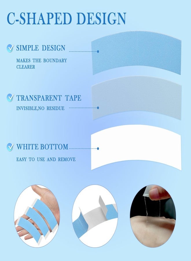 Comdian 36 PCS Waterproof Lace Tape for Hairpiece Wig Tape, Adhesive Double Sided Waterproof, Strong Hold Clear Lace Supports Toupees for Hair Extension Blue 1/2 - Image 4